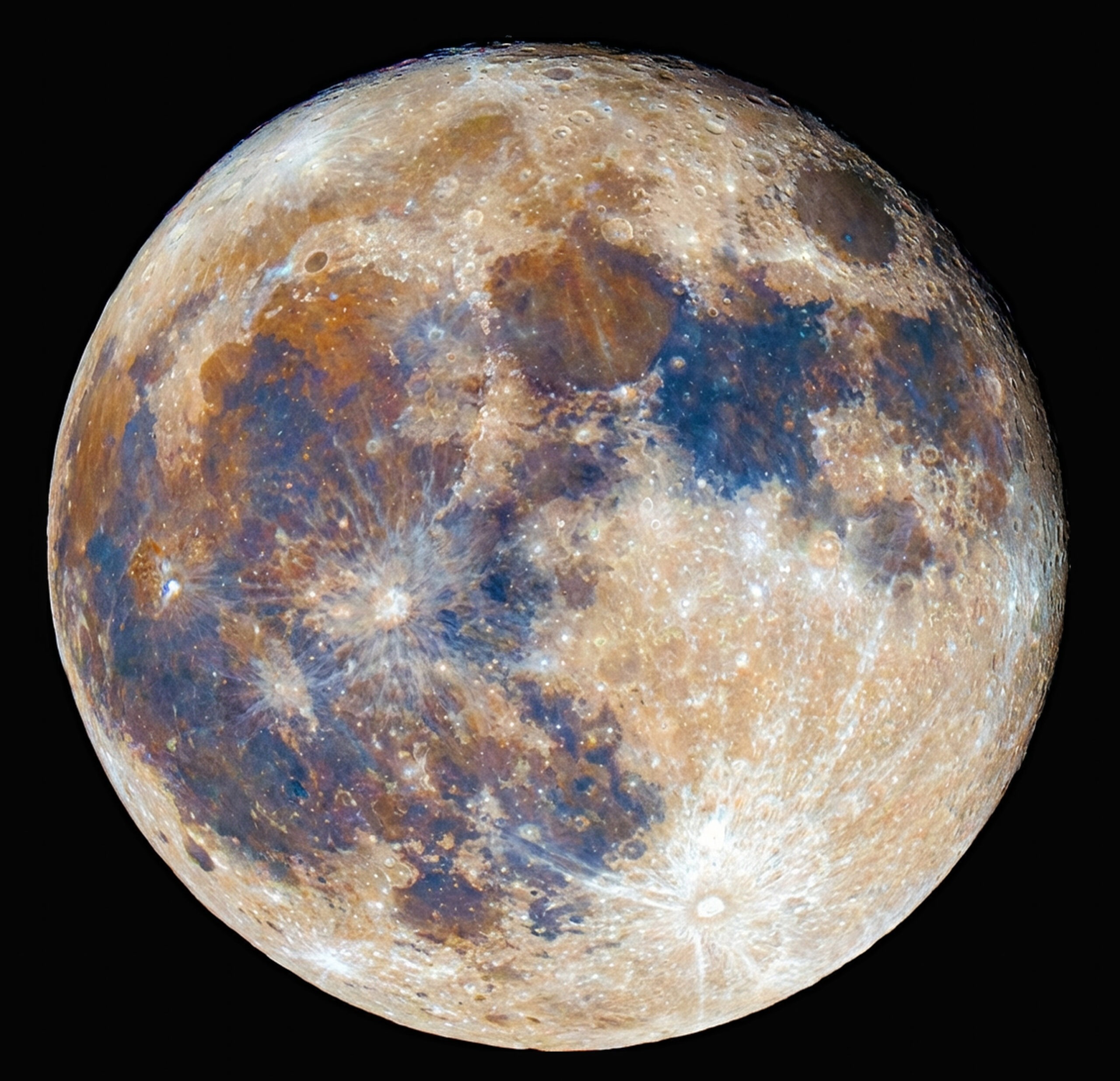 Detailed close-up of the Moon's surface