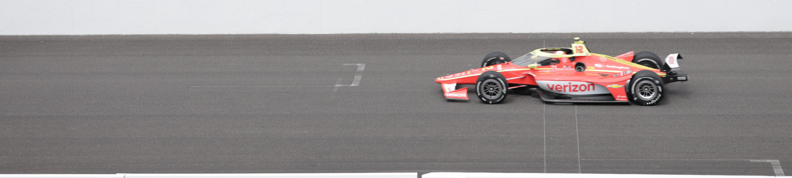 IndyCar racing at a racetrack